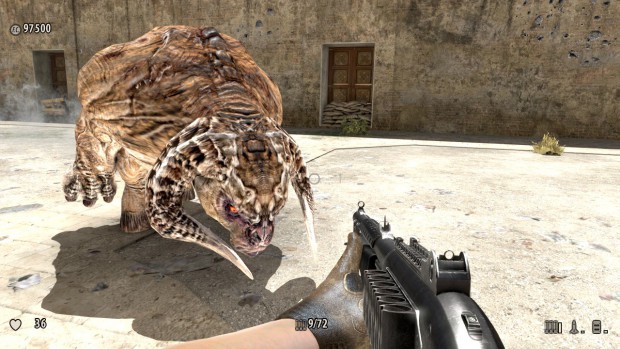 Auch die wuchtigen Stiere feiern in Serious Sam 3 ein Comeback. 